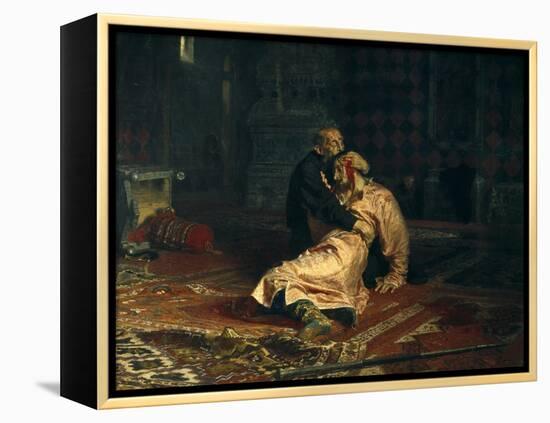 Ivan the Terrible and His Son Ivan on Nov-Ilya Yefimovich Repin-Framed Stretched Canvas