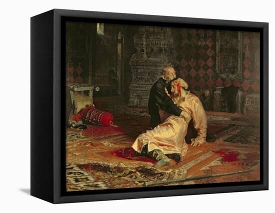 Ivan the Terrible and His Son on the 16th November, 1581, 1885-Ilya Efimovich Repin-Framed Premier Image Canvas