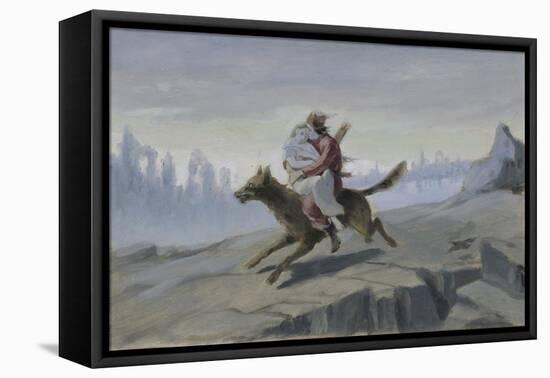 Ivan Tsarevich Riding the Gray Wolf, End of 1870S-Early 1880S-Vasili Grigoryevich Perov-Framed Premier Image Canvas