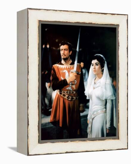 IVANHOE, 1952 directed by RICHARD THORPE Robert Taylor / Elizabeth Taylor (photo)-null-Framed Stretched Canvas