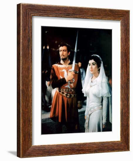 IVANHOE, 1952 directed by RICHARD THORPE Robert Taylor / Elizabeth Taylor (photo)-null-Framed Photo