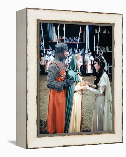 Ivanhoe by Richard THorpe with Robert Taylor, Joan Fontaine and Elizabeth Taylor, 1952 (photo)-null-Framed Stretched Canvas