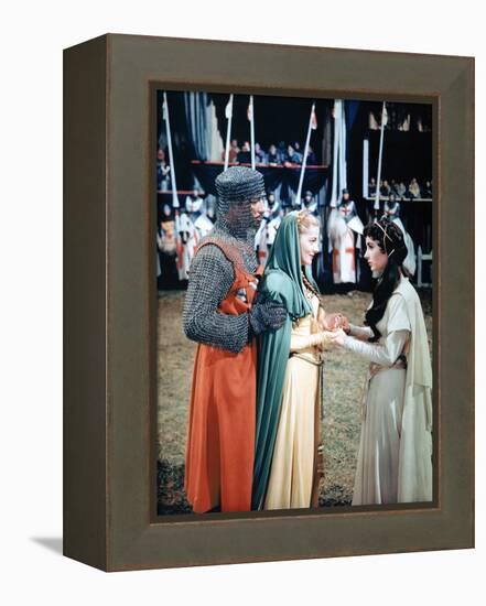 Ivanhoe by Richard THorpe with Robert Taylor, Joan Fontaine and Elizabeth Taylor, 1952 (photo)-null-Framed Stretched Canvas