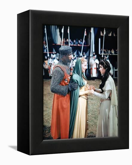 Ivanhoe by Richard THorpe with Robert Taylor, Joan Fontaine and Elizabeth Taylor, 1952 (photo)-null-Framed Stretched Canvas