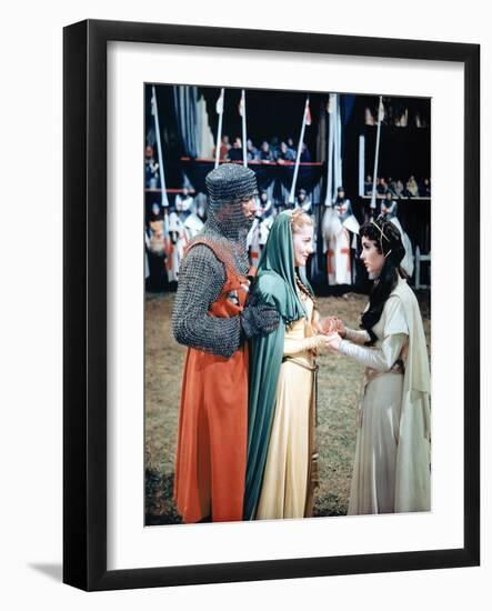 Ivanhoe by Richard THorpe with Robert Taylor, Joan Fontaine and Elizabeth Taylor, 1952 (photo)-null-Framed Photo