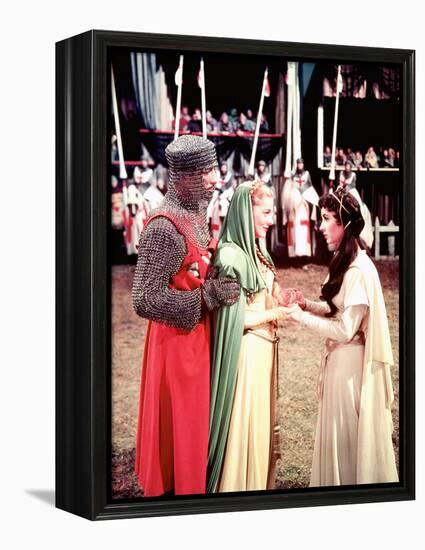 Ivanhoe, Robert Taylor, Joan Fontaine, Elizabeth Taylor, 1952-null-Framed Stretched Canvas