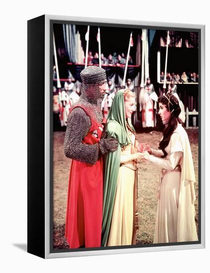 Ivanhoe, Robert Taylor, Joan Fontaine, Elizabeth Taylor, 1952-null-Framed Stretched Canvas