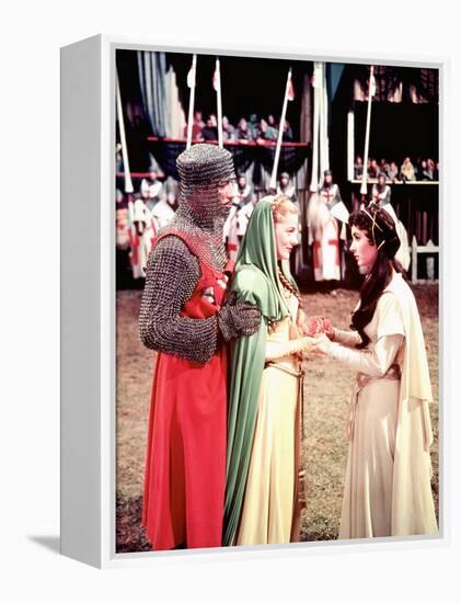 Ivanhoe, Robert Taylor, Joan Fontaine, Elizabeth Taylor, 1952-null-Framed Stretched Canvas