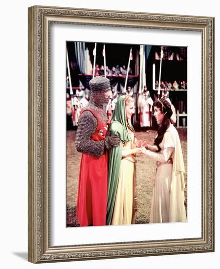 Ivanhoe, Robert Taylor, Joan Fontaine, Elizabeth Taylor, 1952-null-Framed Photo