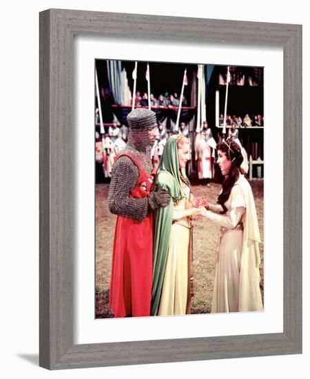 Ivanhoe, Robert Taylor, Joan Fontaine, Elizabeth Taylor, 1952-null-Framed Photo