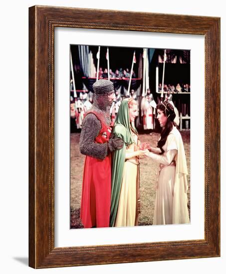 Ivanhoe, Robert Taylor, Joan Fontaine, Elizabeth Taylor, 1952-null-Framed Photo