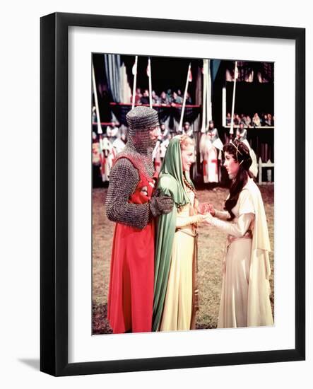 Ivanhoe, Robert Taylor, Joan Fontaine, Elizabeth Taylor, 1952-null-Framed Photo