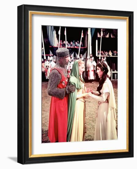 Ivanhoe, Robert Taylor, Joan Fontaine, Elizabeth Taylor, 1952-null-Framed Photo