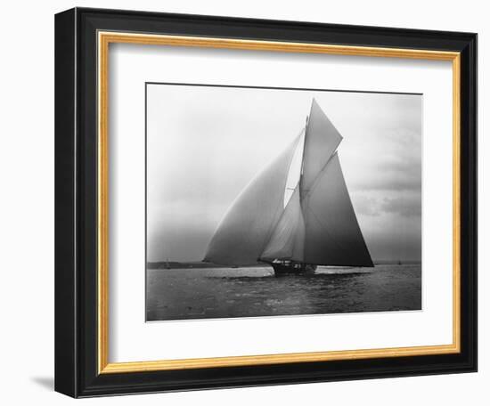 Iverna Yacht at Full Sail-null-Framed Photographic Print