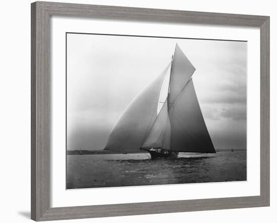 Iverna Yacht at Full Sail-null-Framed Photographic Print