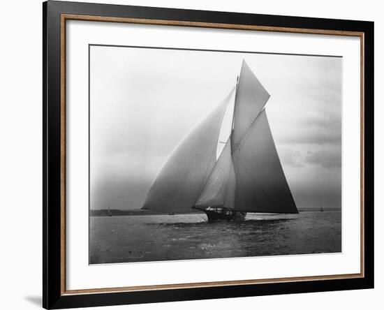 Iverna Yacht at Full Sail-null-Framed Photographic Print