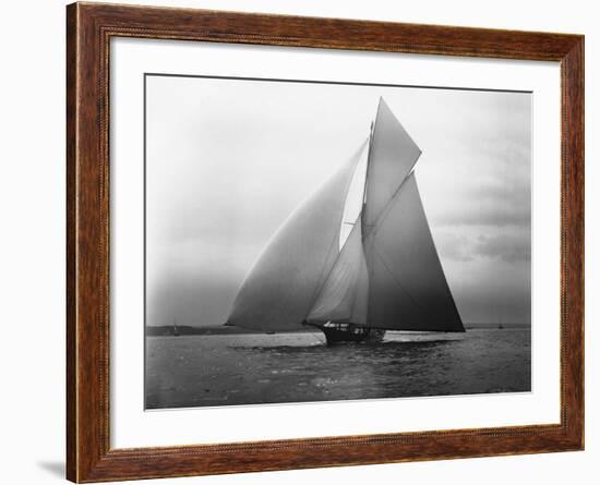 Iverna Yacht at Full Sail-null-Framed Photographic Print