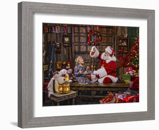 Ivey Boy Magic Paint-Santa’s Workshop-Framed Giclee Print