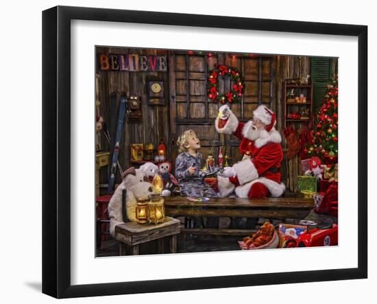 Ivey Boy Magic Paint-Santa’s Workshop-Framed Giclee Print