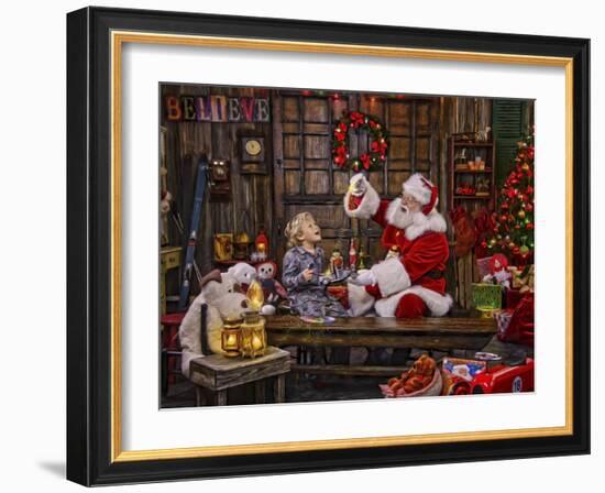 Ivey Boy Magic Paint-Santa’s Workshop-Framed Giclee Print