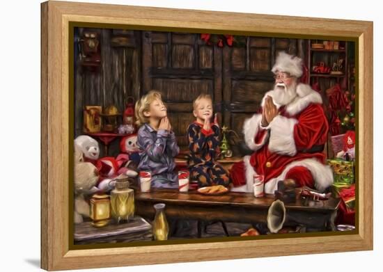 Ivey Boys Prayer-Santa’s Workshop-Framed Premier Image Canvas