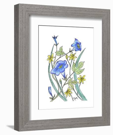 Ivey Leaved Morning Glory-Beverly Dyer-Framed Art Print