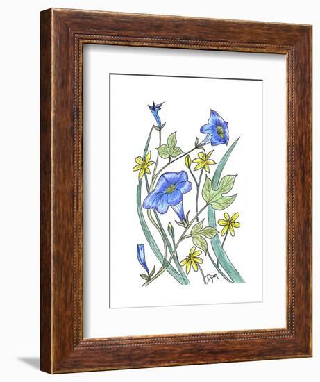 Ivey Leaved Morning Glory-Beverly Dyer-Framed Art Print