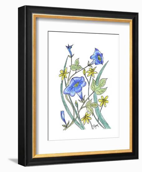 Ivey Leaved Morning Glory-Beverly Dyer-Framed Art Print