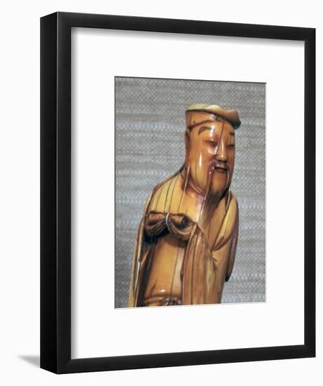 Ivory Chinese figurine of Chang Kuo Lao, 17th century-Unknown-Framed Giclee Print