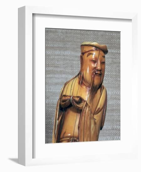 Ivory Chinese figurine of Chang Kuo Lao, 17th century-Unknown-Framed Giclee Print