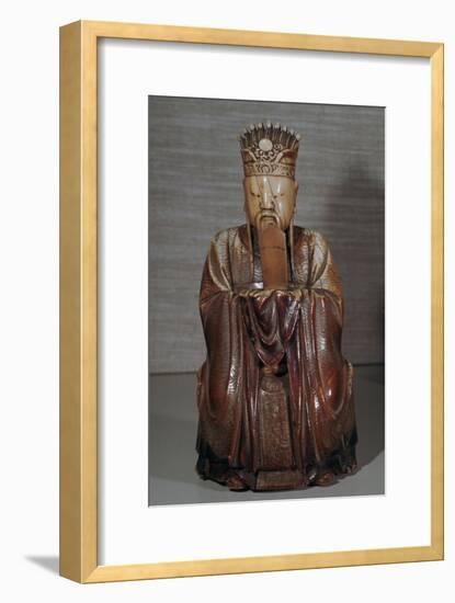 Ivory Chinese figurine of Tien Kuan-Unknown-Framed Giclee Print