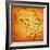 Ivory Coast on Actual Map of Africa-michal812-Framed Premium Giclee Print