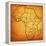 Ivory Coast on Actual Map of Africa-michal812-Framed Stretched Canvas