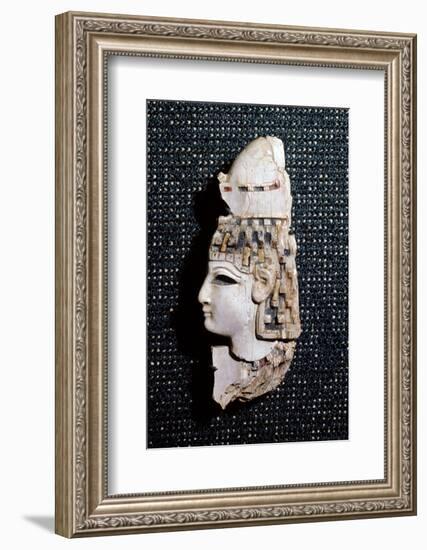 Ivory head found in the palace of Nimrud, Iraq, Phoenician, last third of 8th century BC-Werner Forman-Framed Photographic Print