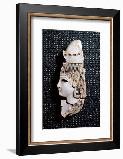 Ivory head found in the palace of Nimrud, Iraq, Phoenician, last third of 8th century BC-Werner Forman-Framed Photographic Print