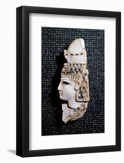 Ivory head found in the palace of Nimrud, Iraq, Phoenician, last third of 8th century BC-Werner Forman-Framed Photographic Print