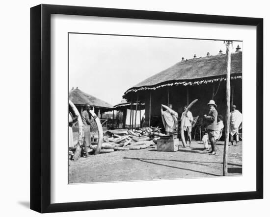 Ivory Warehouses in Addis Abeba, Ethiopia, c.1900-C. Chusseau-flaviens-Framed Photographic Print