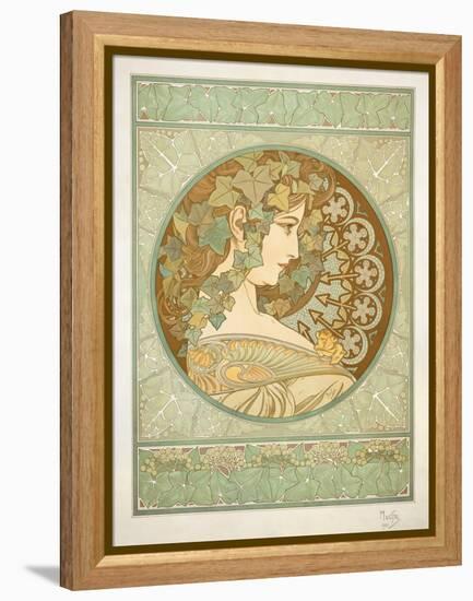 Ivy, 1901-Alphonse Mucha-Framed Premier Image Canvas