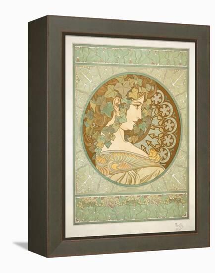 Ivy, 1901-Alphonse Mucha-Framed Premier Image Canvas