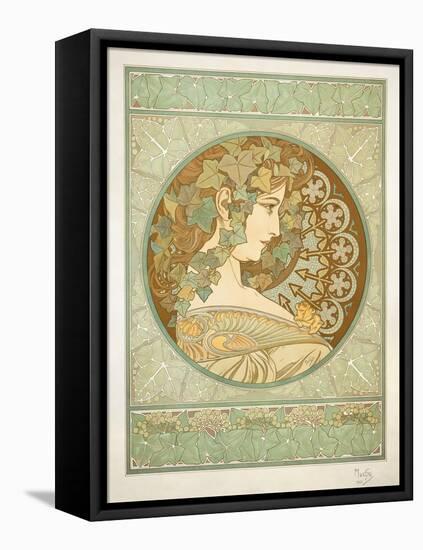 Ivy, 1901-Alphonse Mucha-Framed Premier Image Canvas