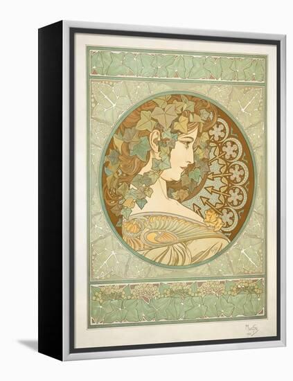 Ivy, 1901-Alphonse Mucha-Framed Premier Image Canvas