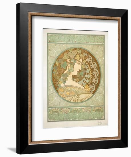 Ivy, 1901-Alphonse Mucha-Framed Giclee Print