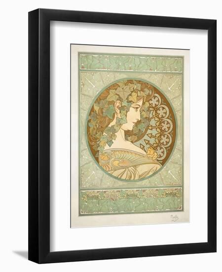 Ivy, 1901-Alphonse Mucha-Framed Giclee Print