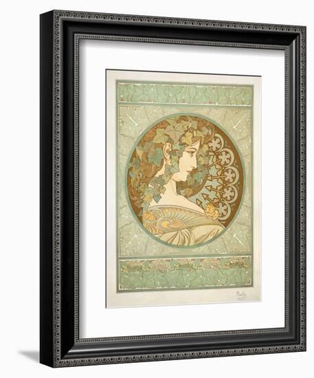 Ivy, 1901-Alphonse Mucha-Framed Giclee Print