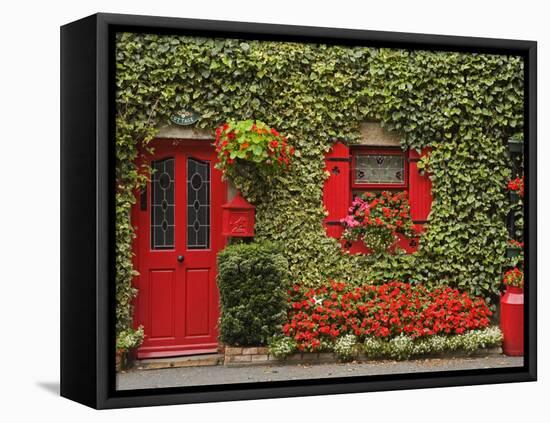 Ivy Covered Cottage, Town of Borris, County Carlow, Leinster, Republic of Ireland, Europe-Richard Cummins-Framed Premier Image Canvas