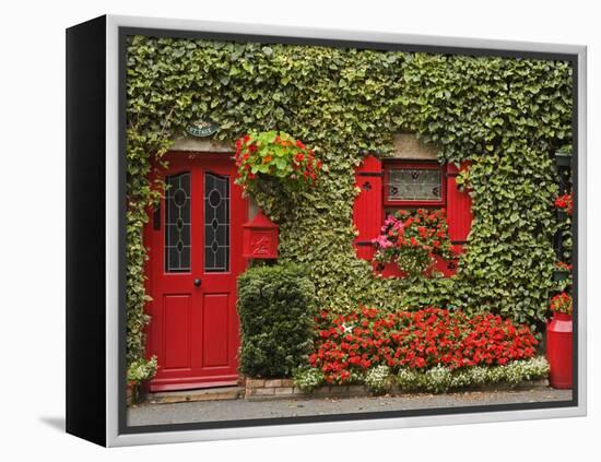 Ivy Covered Cottage, Town of Borris, County Carlow, Leinster, Republic of Ireland, Europe-Richard Cummins-Framed Premier Image Canvas