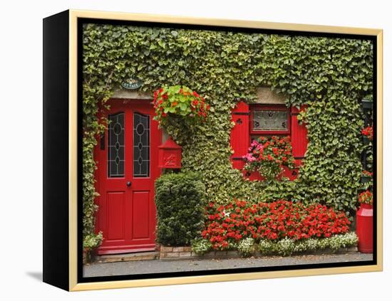 Ivy Covered Cottage, Town of Borris, County Carlow, Leinster, Republic of Ireland, Europe-Richard Cummins-Framed Premier Image Canvas