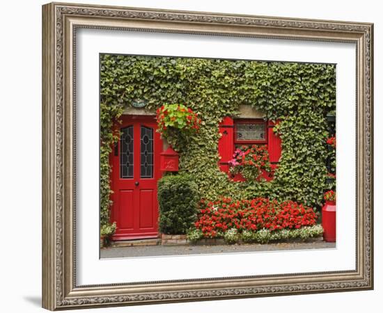 Ivy Covered Cottage, Town of Borris, County Carlow, Leinster, Republic of Ireland, Europe-Richard Cummins-Framed Photographic Print