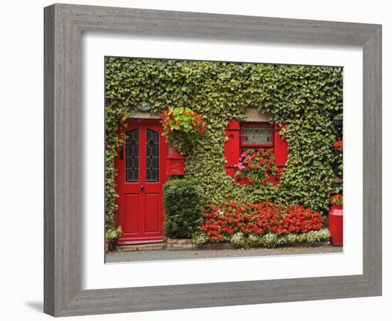 Ivy Covered Cottage, Town of Borris, County Carlow, Leinster, Republic of Ireland, Europe-Richard Cummins-Framed Photographic Print