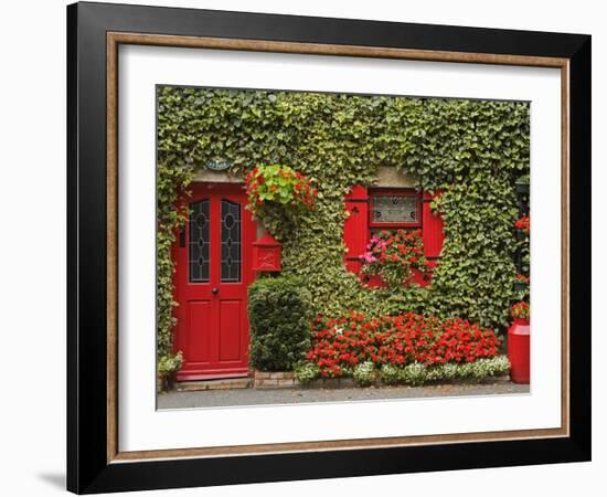 Ivy Covered Cottage, Town of Borris, County Carlow, Leinster, Republic of Ireland, Europe-Richard Cummins-Framed Photographic Print